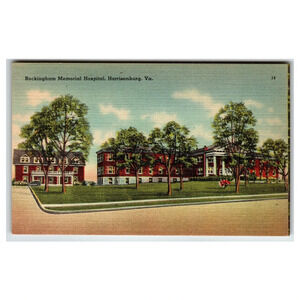 Vintage Rockingham Memorial Hospital Harrisonburg VA Linen Postcard